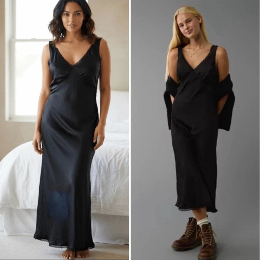 American Eagle Black Slip Dress